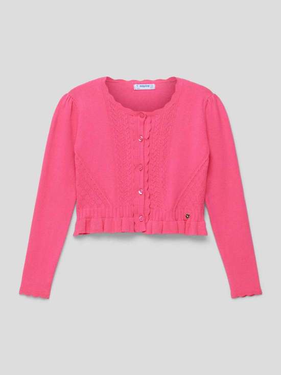 Кардиган с воланами по краю