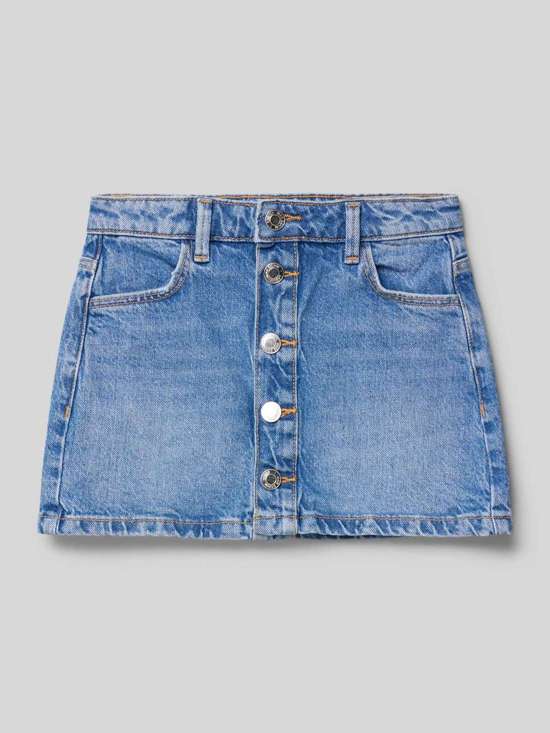 Джинсовая юбка с планкой на пуговицах во всю длину lily