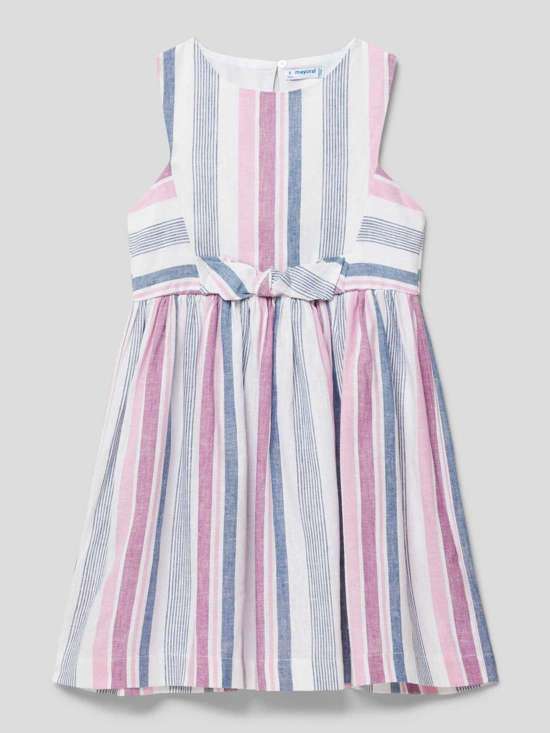 Платье миди с полосатым узором