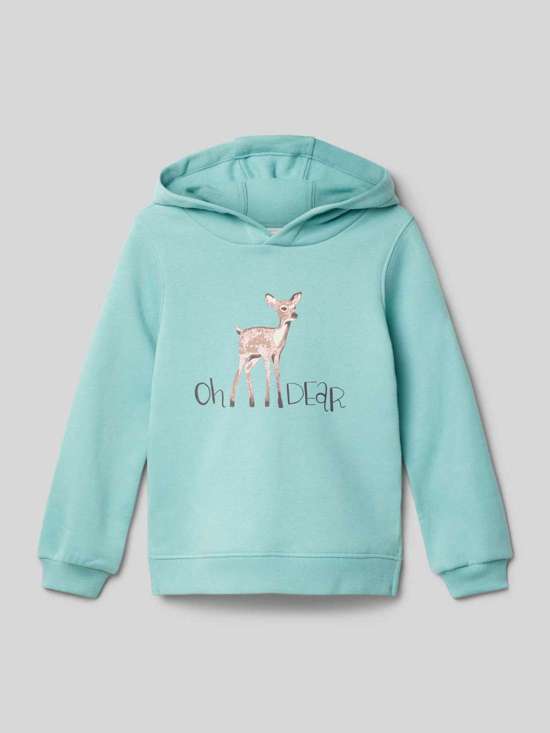 Толстовка обычного кроя с блестящим принтом