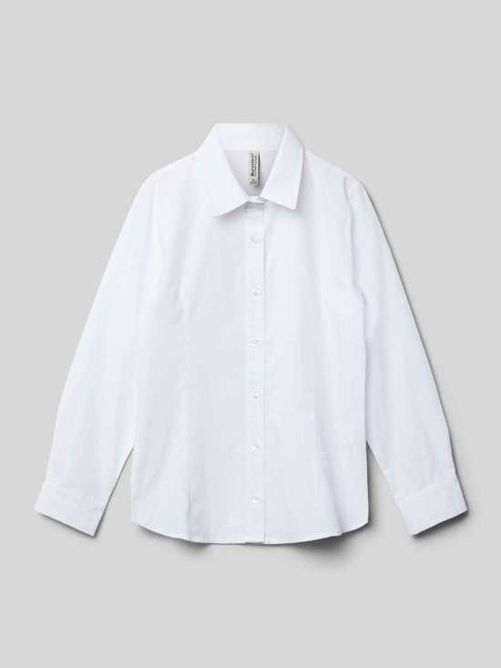 Блузка-рубашка стандартного кроя с манжетами