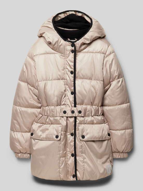 Стеганое пальто с поясом