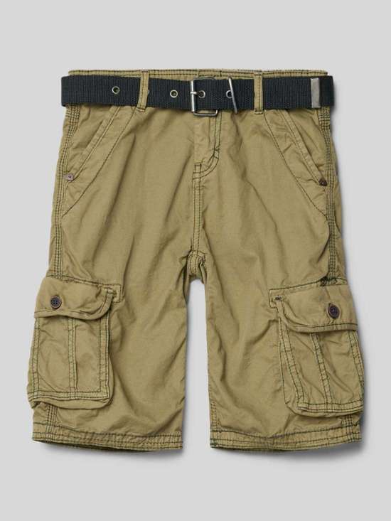 Шорты-карго с тканевым поясом Durras