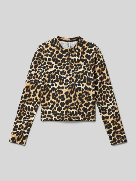 Рубашка с длинными рукавами и круглым вырезом