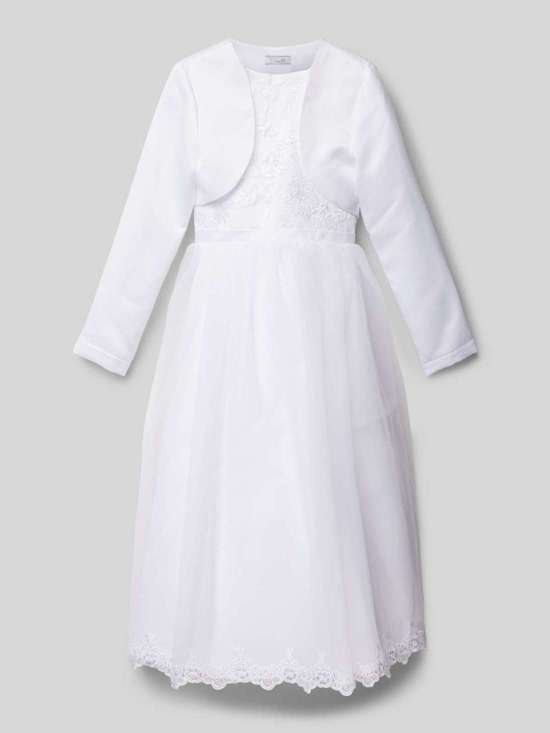 Платье для причастия с кружевной отделкой