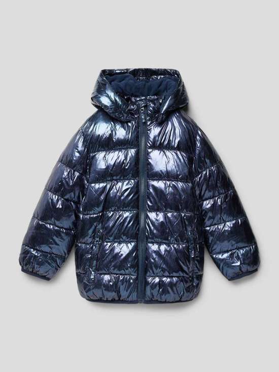 Стеганая куртка со съемным капюшоном