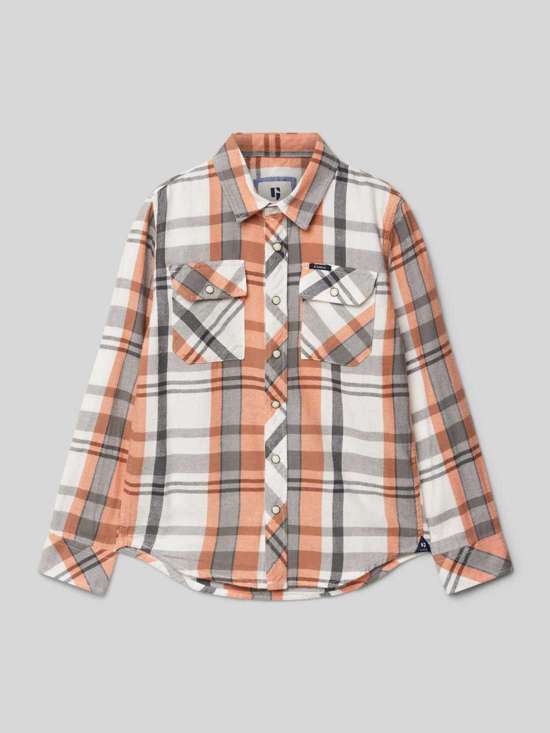 Рубашка стандартного кроя с накладными нагрудными карманами