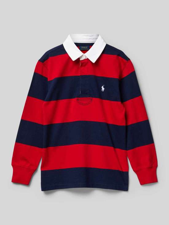 Рубашка с длинными рукавами, воротником-поло и планкой на потайных пуговицах