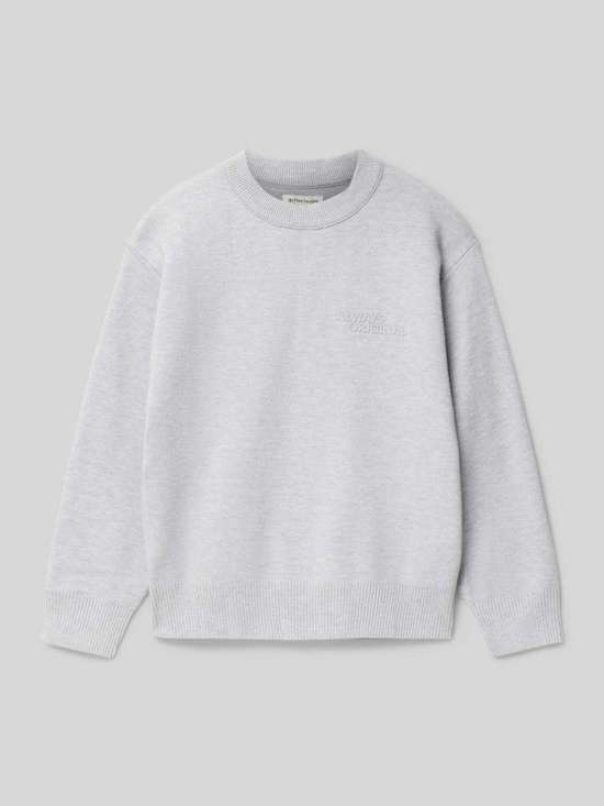 Свитер прямого кроя из смесовой вискозы с буквенным принтом