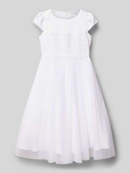 Платье с кружевной отделкой