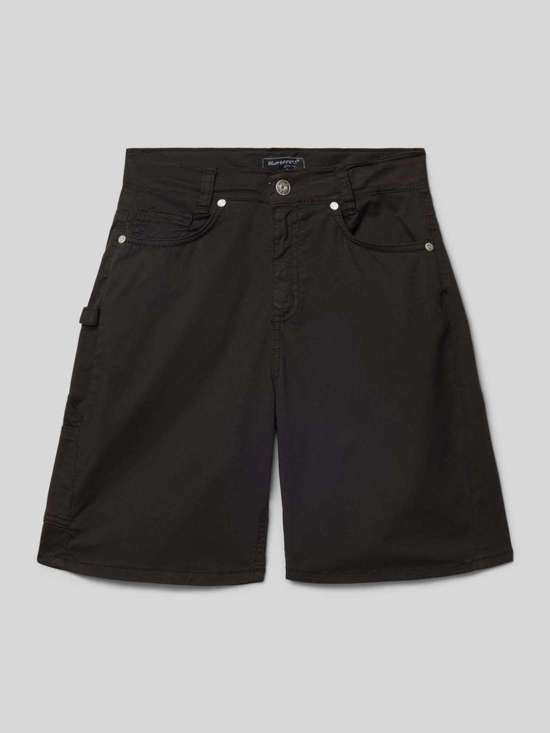 Шорты-бермуды стандартного кроя с нашивкой-лейблом