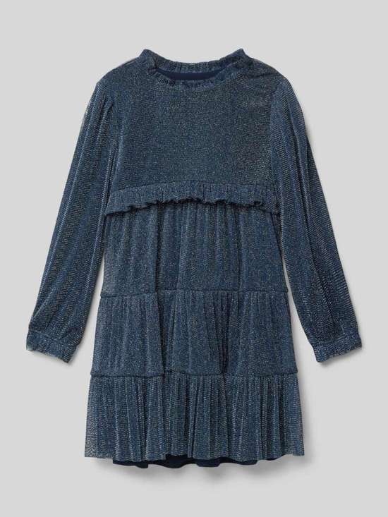 Сетчатое платье свободного кроя из фантазийной пряжи и непрозрачное нижнее белье