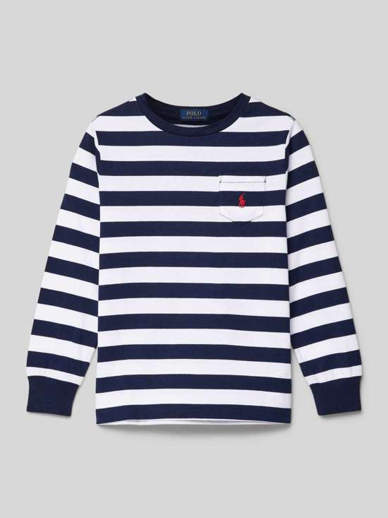 Рубашка с длинными рукавами и круглым вырезом