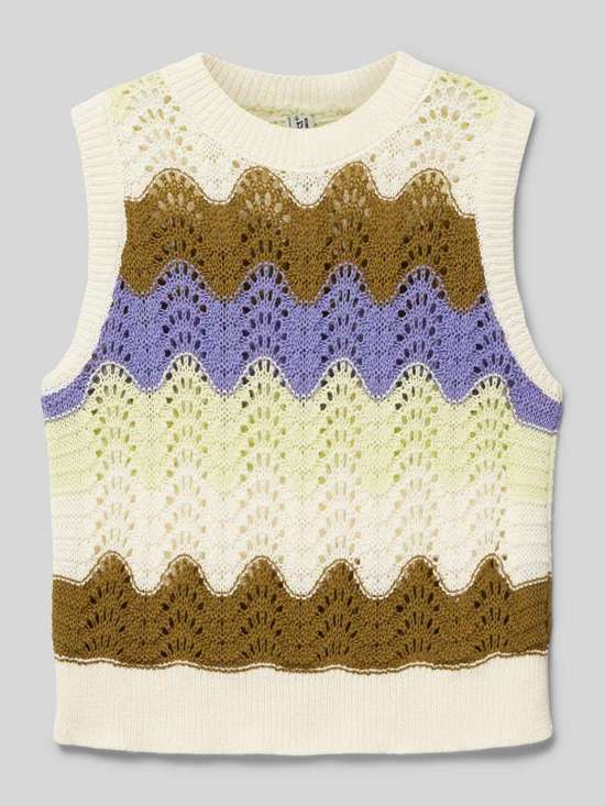 Жилет-свитер со сплошным узором