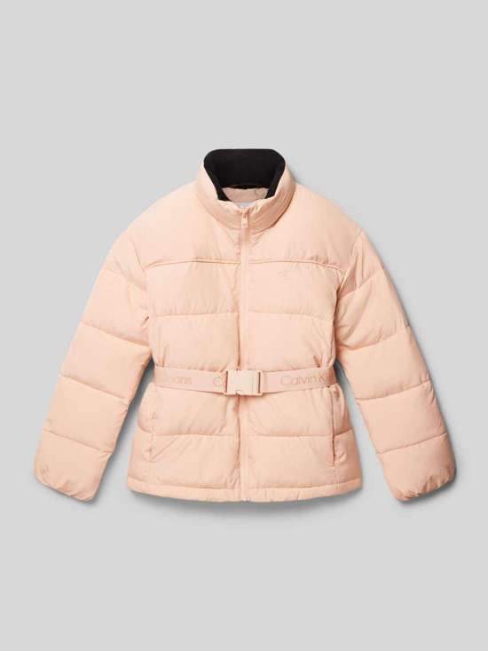 Стеганая куртка с вышивкой логотипа