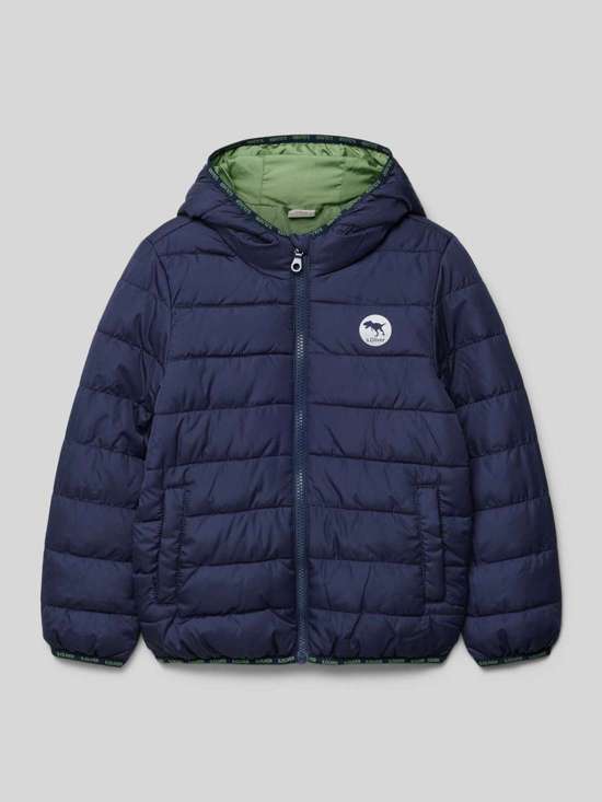 Стеганая куртка обычного кроя с капюшоном