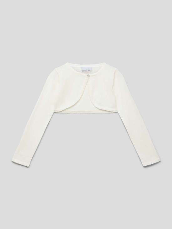 Болеро из фантазийной пряжи с фестончатым краем